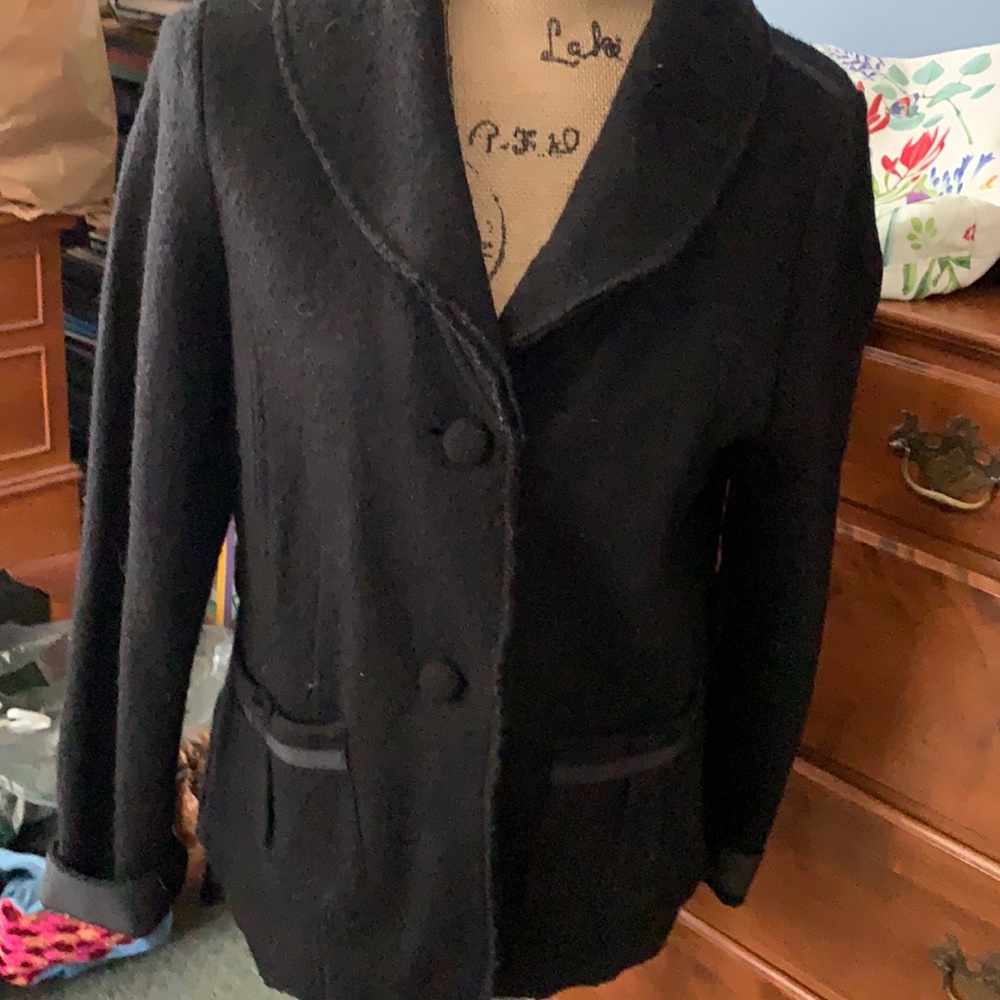 Black wool blazer by Joseph A.